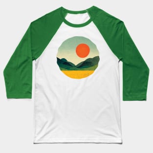 Orange sun rising over the mountains Baseball T-Shirt